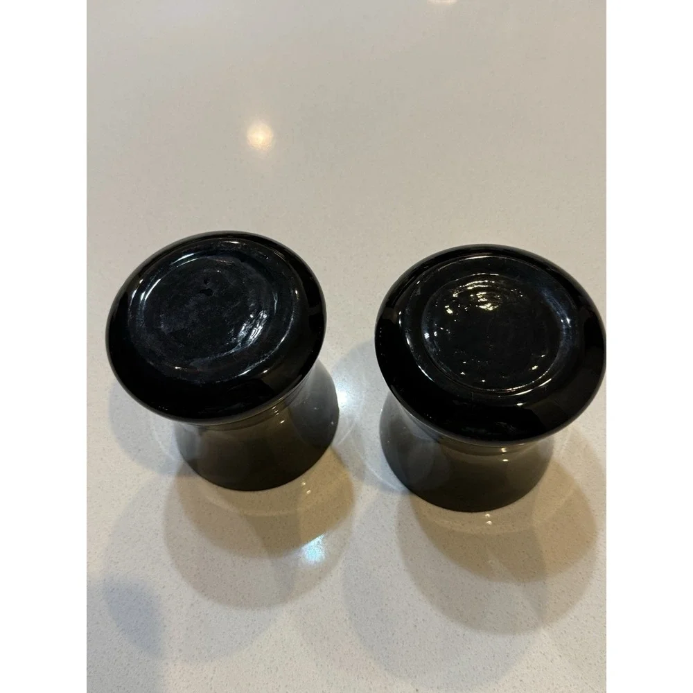Vintage Seneca Glass‎ The Fashionables Tumblers  Ebony Black 4